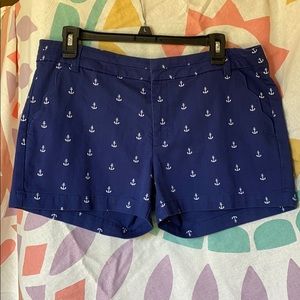 Navy Anchor Shorts